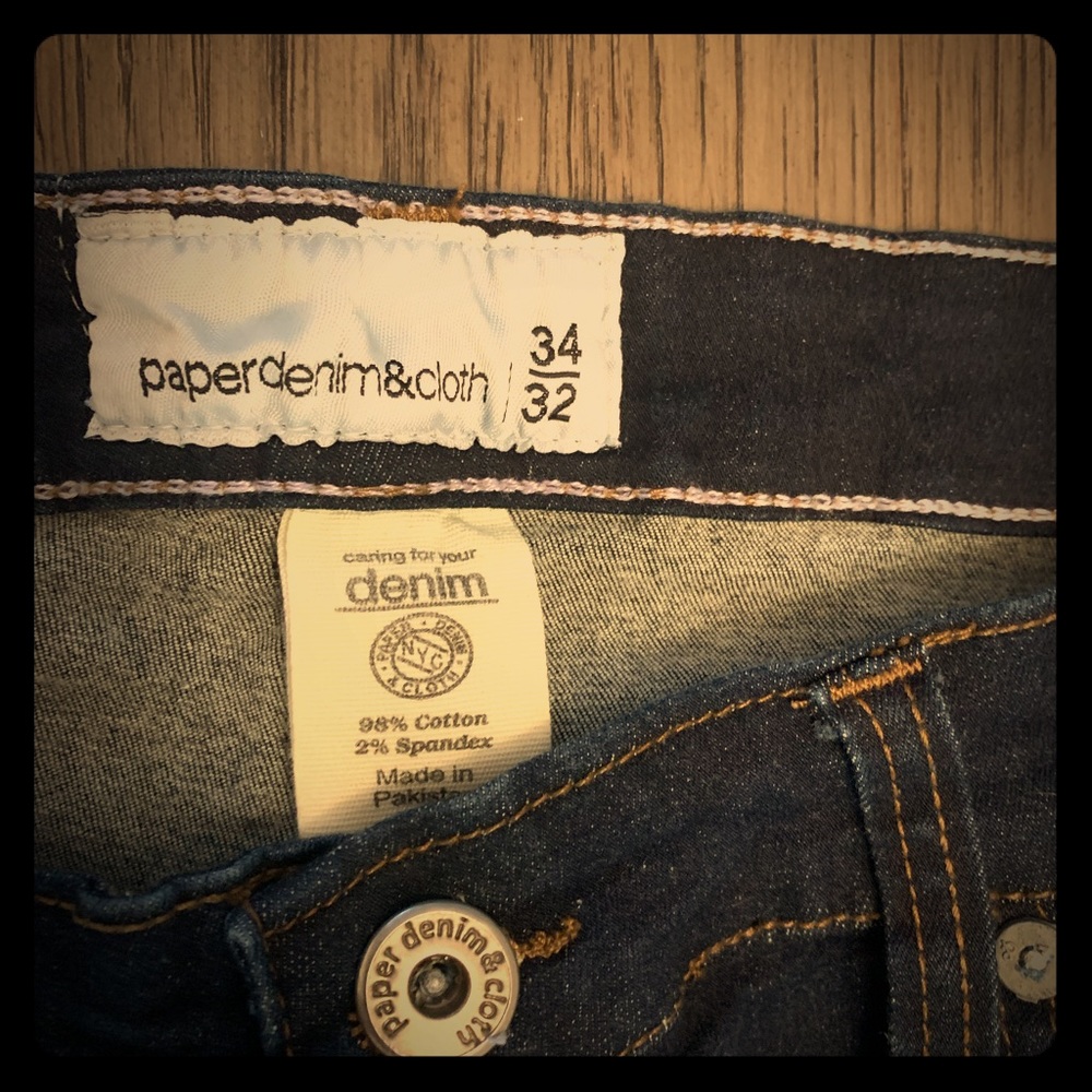 Paper Denim & Cloth Stretch Dark Fade Jeans